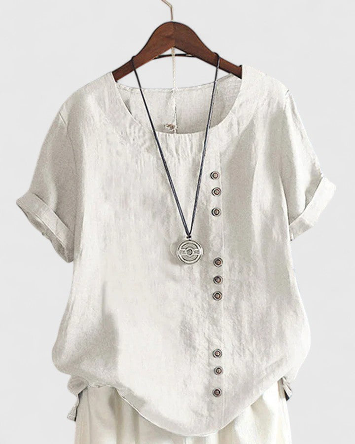 Annie | Comfortable Short Sleeve Blouse