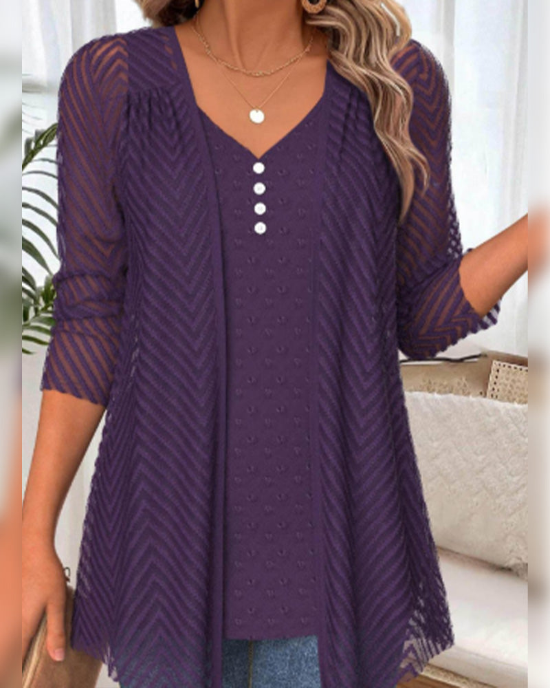 Top 3D Flower Print Two Piece