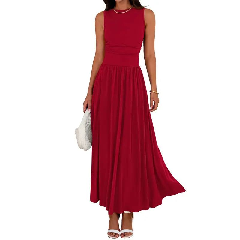 BARBARA™ – Flowy Sleeveless Summer Maxi dress
