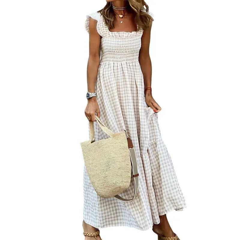 TAYLOR™ – Casual Plaid Flowy Maxi Summer Dress
