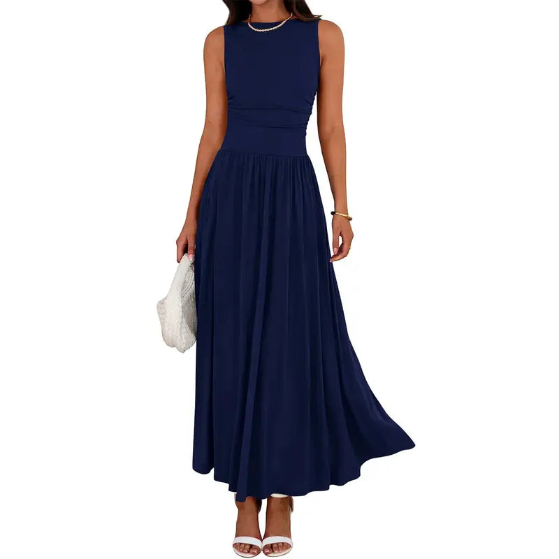 BARBARA™ – Flowy Sleeveless Summer Maxi dress