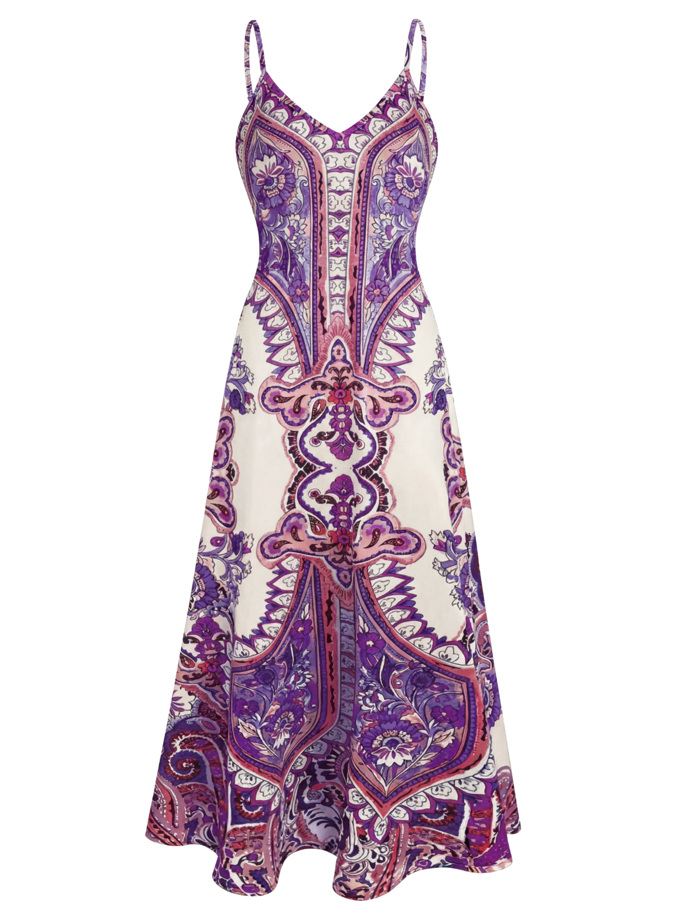 OTTILIE™ – Boho Floral Print Sleeveless Dress