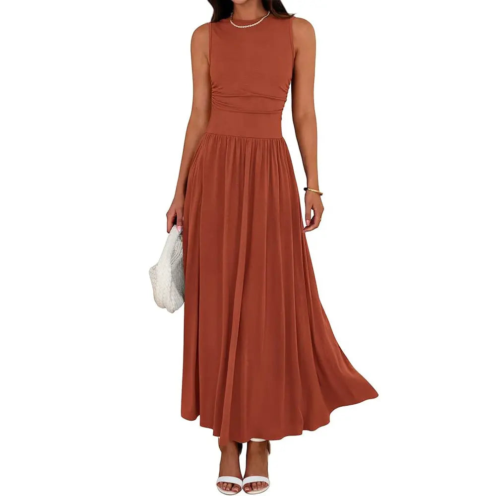 BARBARA™ – Flowy Sleeveless Summer Maxi dress