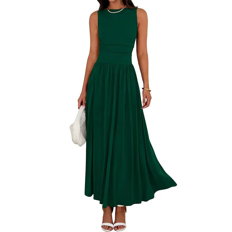 BARBARA™ – Flowy Sleeveless Summer Maxi dress