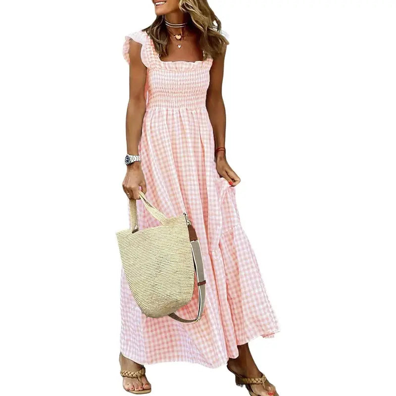 TAYLOR™ – Casual Plaid Flowy Maxi Summer Dress